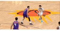 半岛体育-沉着冷静！库兹马关键时刻顶着杜兰特 底角打进倒地3+1